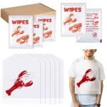 Wesiti 100 Pcs Seafood Bibs and Wipes Set