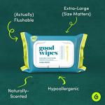 Flushable Butt Wipes with Vitamin E & Aloe