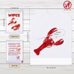 Wesiti 100 Pcs Seafood Bibs and Wipes Set