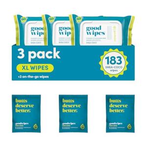 Flushable Butt Wipes with Vitamin E & Aloe