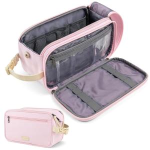 PAVILIA Pink Toiletry Bag for Travel Accessories