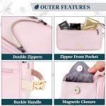 PAVILIA Pink Toiletry Bag for Travel Accessories
