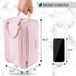 PAVILIA Pink Toiletry Bag for Travel Accessories