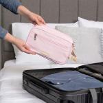 PAVILIA Pink Toiletry Bag for Travel Accessories