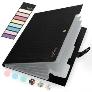 Sooez Cute 5-Pocket Expanding File Organizer