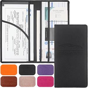 LumiMokki Magnetic Car Document Organizer - Black