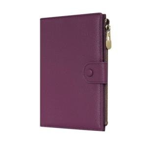 WASON RFID Leather Passport Wallet with Zipper Pocket