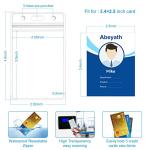 10 Pack Waterproof Vertical ID Card Holders