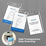 10 Pack Waterproof Vertical ID Card Holders