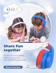 iClever Kids Over-Ear Headphones with Mic, Blue