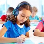 Foldable Tangle-Free Kids Headphones - Navy/Teal
