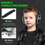 UKELALA Green Wired Headphones for School and Travel