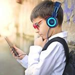 Foldable Tangle-Free Kids Headphones - Navy/Teal