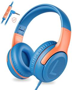 Kids Wired Headphones with Microphone - Safe Volume