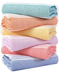 Genovega 6 Pack Oversized Quick Dry Beach Towels