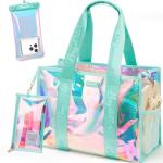 3-Piece Iridescent Beach Bag Set for Women