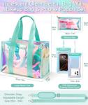 3-Piece Iridescent Beach Bag Set for Women
