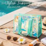 3-Piece Iridescent Beach Bag Set for Women
