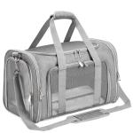 Collapsible Soft Pet Carrier for Travel, Gray
