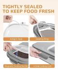 Collapsible Dog Food Storage Container with Scoop
