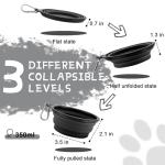 Travel Collapsible Dog Bowls - 2-Pack Portable Set