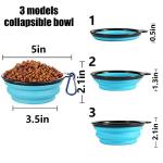 Collapsible Dog Bowls with Covers - 2 Pack