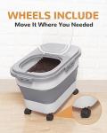 Collapsible Dog Food Storage Container with Scoop