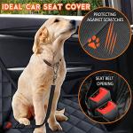 Waterproof Dog Car Seat Cover with Pet Seat Belts