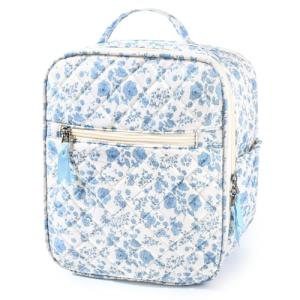 Aileam Insulated Lunch Bag for Women, Blue Flower