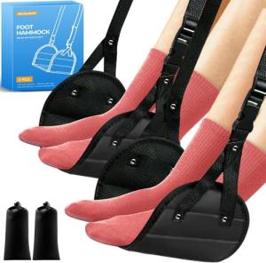 Airplane Foot Hammock Set for Travel Comfort