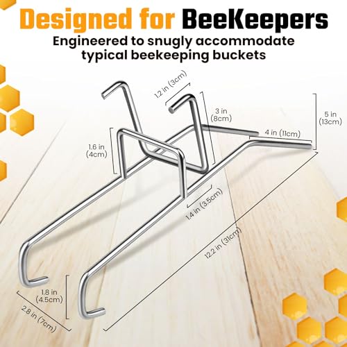 Bee Honey Bucket Rack Stand, Stainless Steel - 11.8