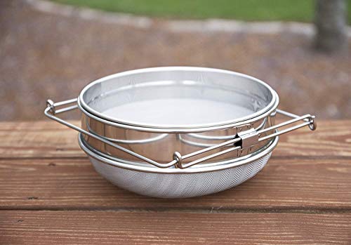 Honey Strainer: Double Sieve Stainless Steel Beekeeping Tool