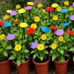 Metal Bee Watering Station - 4 Pack Garden Feeder