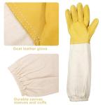 Goat Leather Beekeeper Gloves with Ventilated Sleeves