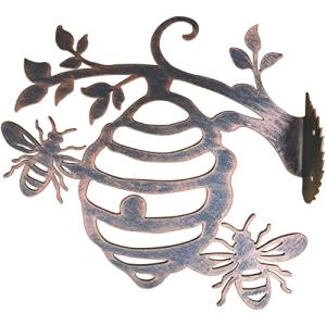 Rusty Metal Bee Hive Wall Art for Gardens