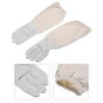 Beekeeping Goat Leather Gloves with Cotton Gauntlets