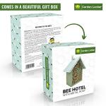 Green Wild Bee House with Metal Roof