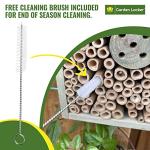 Green Wild Bee House with Metal Roof