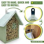 Green Wild Bee House with Metal Roof