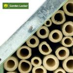 Green Wild Bee House with Metal Roof