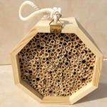 Wooden Bee House Set for Garden Pollinators