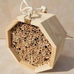 Wooden Bee House Set for Garden Pollinators