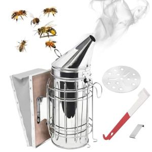 Stainless Steel Bee Hive Smoker with Heat Shield