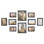 10-Piece Set of Stylish Black Picture Frames
