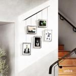 Adjustable Chrome Picture Frame Set for Five Photos