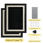 Kids Artwork Display Frame, 2 Pack (Black)
