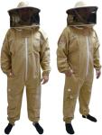 Olive Cotton Beekeeping Suit with Round Hat – Small