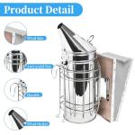 Stainless Steel Bee Hive Smoker with Heat Shield