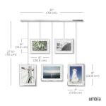 Adjustable Chrome Picture Frame Set for Five Photos