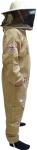 Olive Cotton Beekeeping Suit with Round Hat – Small